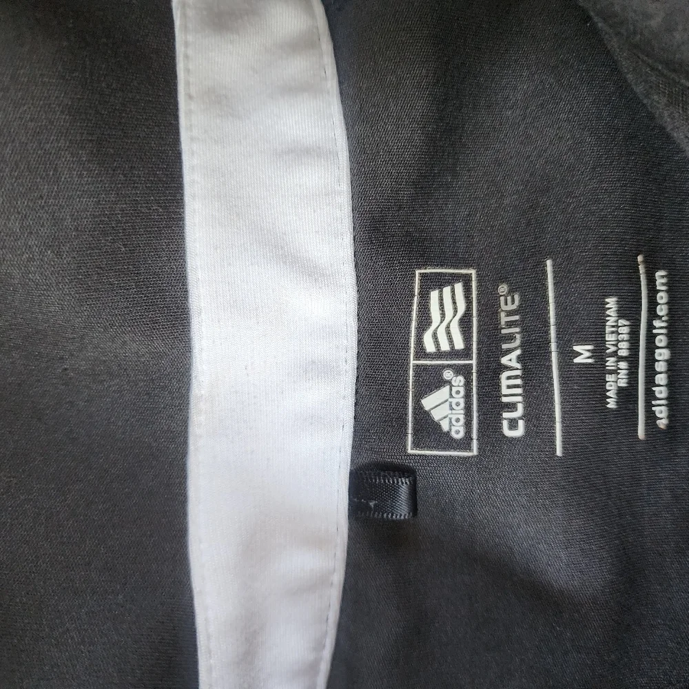 Adidas Black and White Climalite Polo